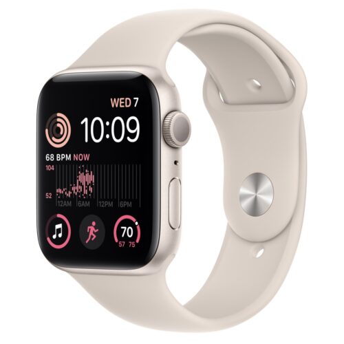 SE 2 Apple Watch SE 2 44 мм (алюминиевый корпус, звездный свет, спортивный силиконовый ремешок)