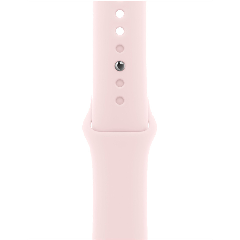 Apple Watch Series 9 41 мм (алюминиевый корпус, розовый/розовый, спортивный силиконовый ремешок S/M) — изображение 3