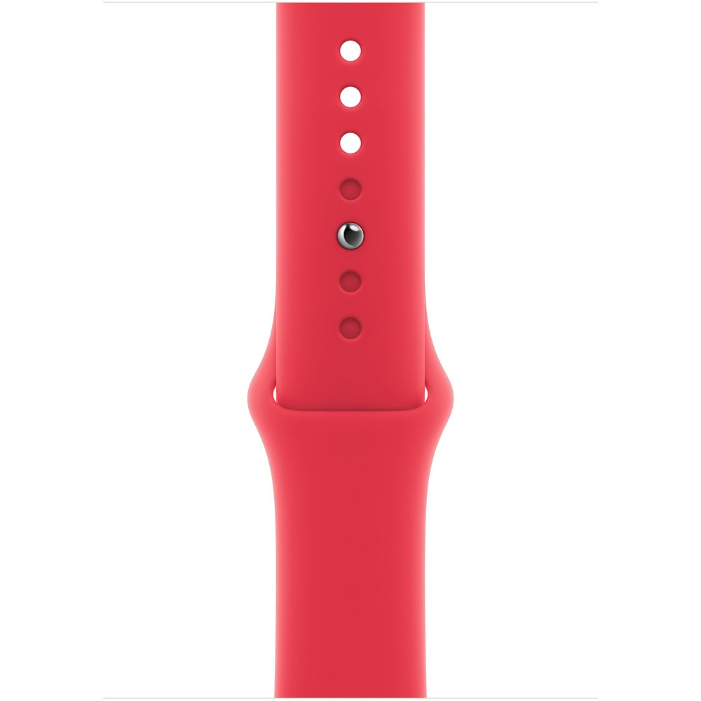 Apple Watch Series 9 45 мм (алюминиевый корпус, красный/красный, спортивный силиконовый ремешок S/M) — изображение 3
