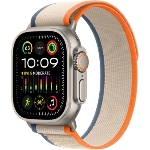 Ultra 2 Apple Watch Ultra 2 LTE 49 мм (титановый корпус, титановый/бежево-оранжевый, нейлоновый ремешок размера S/M)