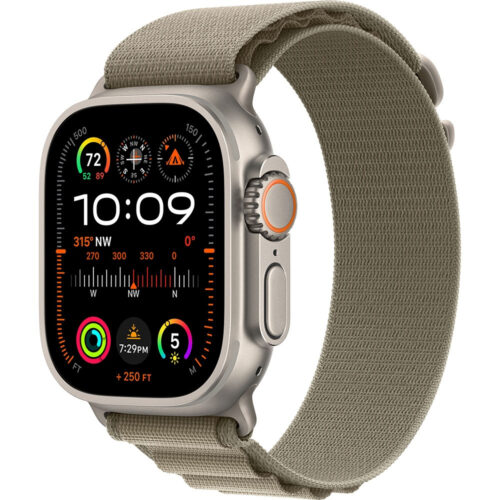 Ultra 2 Apple Watch Ultra 2 LTE 49 мм (титановый корпус, титановый/оливковый, текстильный ремешок размера L)