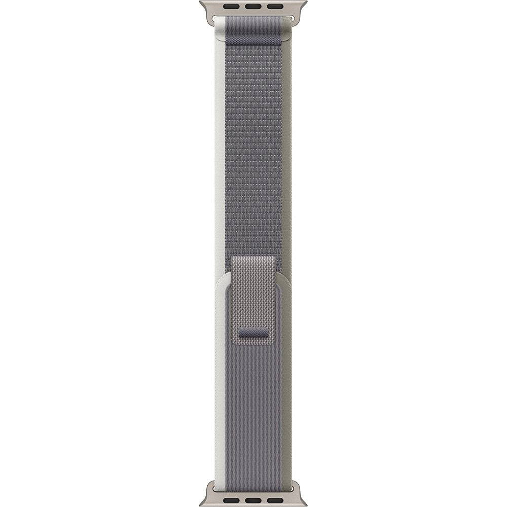 Apple Watch Ultra 2 LTE 49 мм (титановый корпус, титановый/серо-зеленый, нейлоновый ремешок размера S/M) — изображение 3