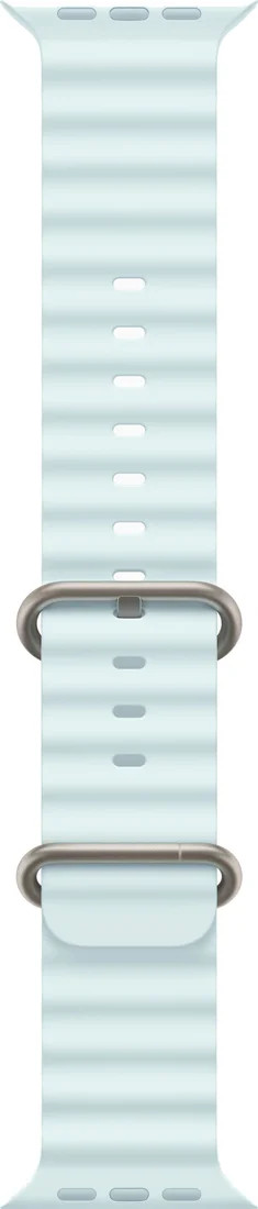 Apple Watch Ultra 2 LTE 49 мм (титановый корпус, титановый/светло-голубой, ремешок из эластомера) — изображение 3