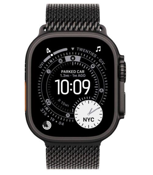 Умные часы Apple Watch Ultra 3 49 мм (титановый корпус, черный, миланская петля) размер S