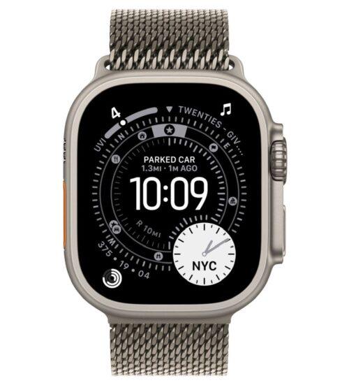 Умные часы Apple Watch Ultra 3 49 мм (титановый корпус, природный, миланская петля) размер S
