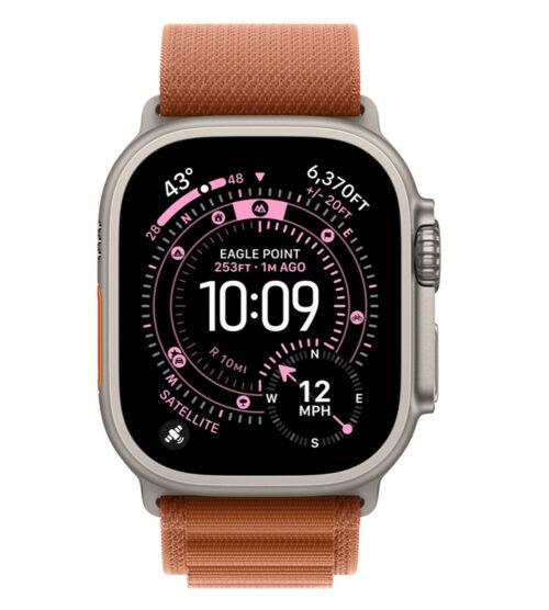 Умные часы Apple Watch Ultra 3 49 мм (титановый корпус, природный/терракота, текстильный ремешок) размер L