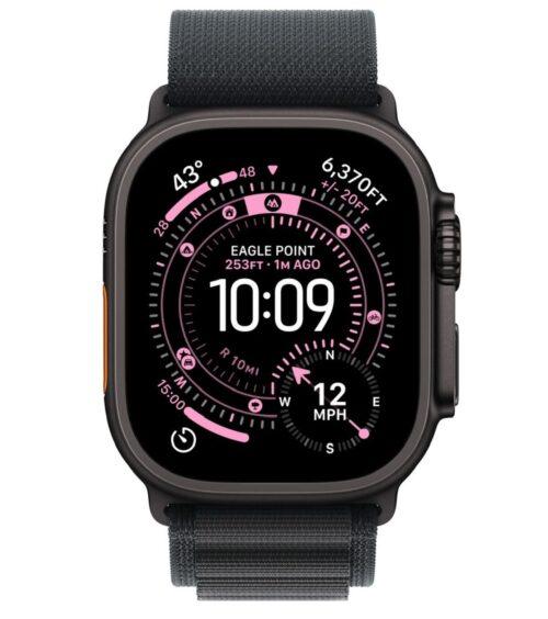 Умные часы Apple Watch Ultra 3 49 мм (титановый корпус, черный, текстильный ремешок) размер L