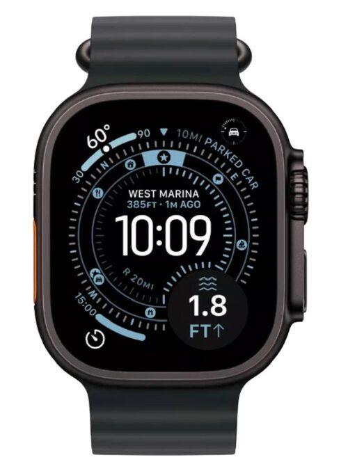 Apple Watch Ultra 3 49 мм (титановый корпус, черный, ремешок из эластомера)