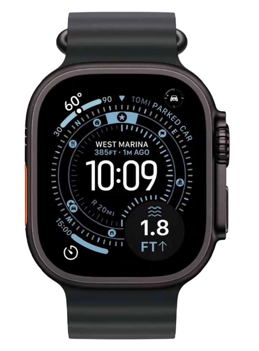 Умные часы Apple Watch Ultra 3 49 мм (титановый корпус, черный, ремешок из эластомера)