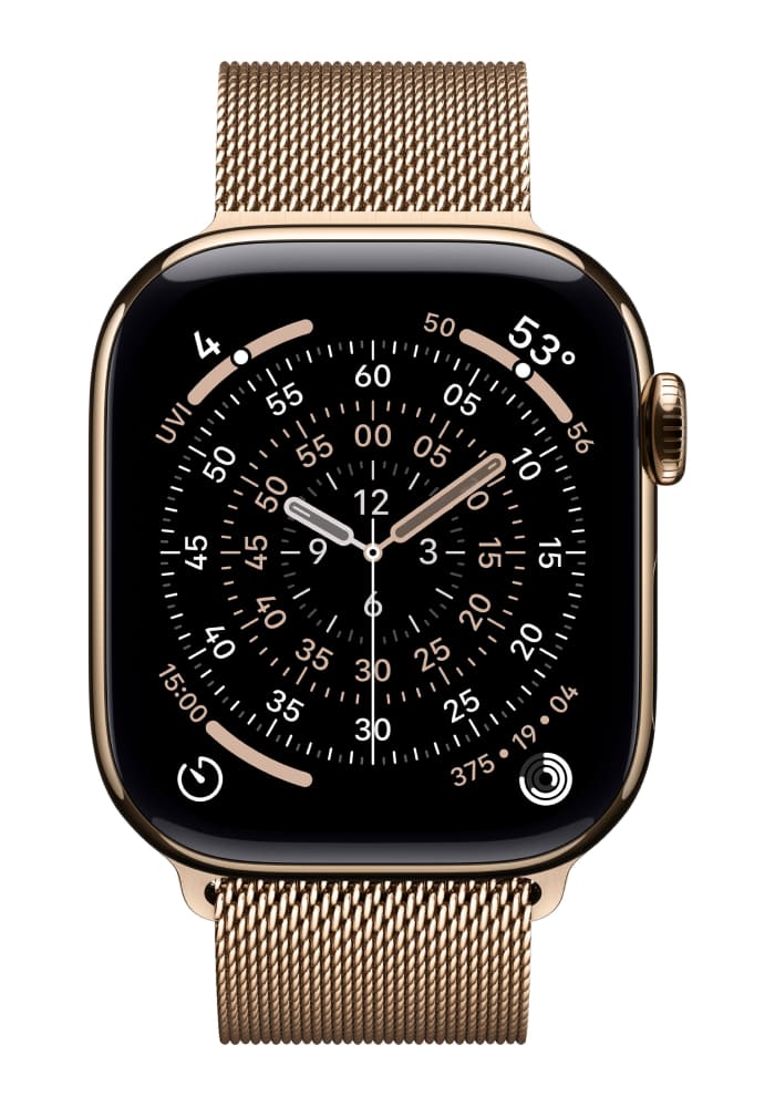 Apple Watch Series 11 LTE 46 мм (титановый корпус, золотистый/золотистый, миланская петля S/M) без LTE MFD74